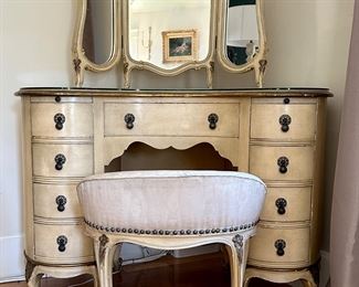 Vintage Vanity with Stool