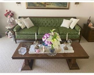 Vintage couch chair to end tables and coffee table $250