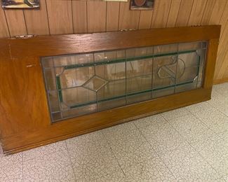 Solid wood doors with stain glass