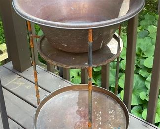 Smith and Hawken copper drink stand