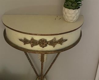 Hanging demilune table