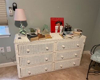 Nice wicker dresser items on top not available
