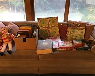 Old games books toys