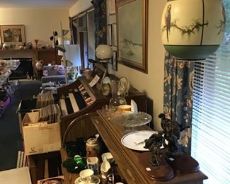 Organ desk old parrot glass light