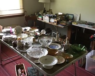 Picture frames albums glass and china