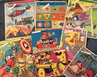 Vintage tray frame puzzles