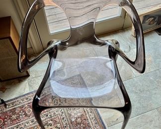 Lucite molded chair 