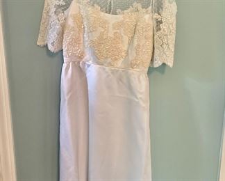 Vintage wedding dress and hat 