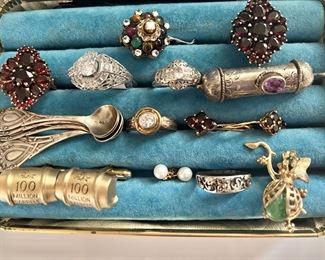 Rings , sterling , vintage items 