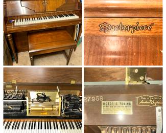 Pinola masterpiece player piano. WORKS!  We have boxes of music rolls. 