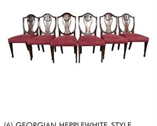 6 Georgian Hepplewhite Mahogany chairs 