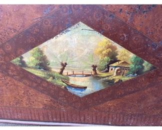 Single size headboard with real art painted on it 