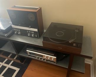 REVOX REEL TO REEL,PIONEER TURNTABLE,SANSUI RECEIVER
