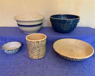 Blue And White Stoneware