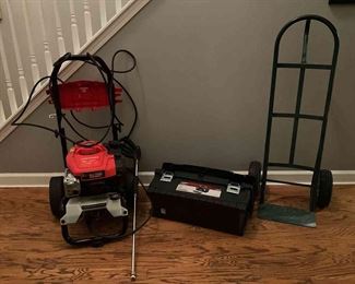 Pressure Washer, Tool Box And Dolly