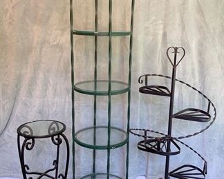 Three Metal Plant Stands