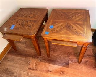 Solid Wood side tables with pull out 