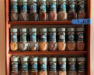 1980’s original McCormick’s Spice Rack and original spice jars, perfect condition