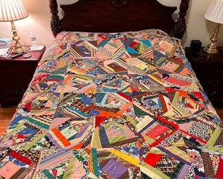Crazy Quilt - Handmade; several other handmade quilts