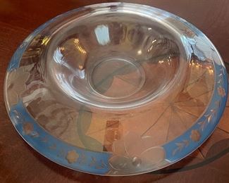 Vintage Glass Bowl Centerpiece 