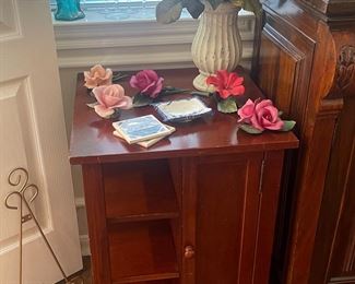 Small Side Table with Shelves and Side Cabinet