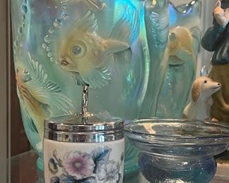 Fenton Atlantis Koi Fish Vase (Sold), 
Egg Coddler, 