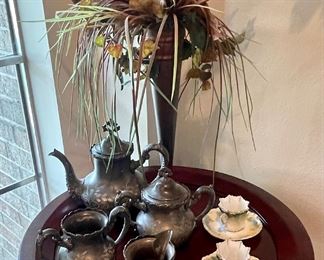 Rogers Quadruple Plate Tea Set, Vintage Cup and Saucers