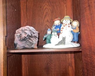 Special friends Snowman Figurine, Signed Lady 2002 Sean Corner