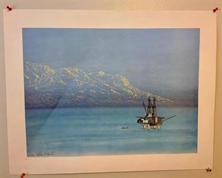Robert Carlin Signed and Numbered Oil Rig