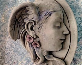 Raised Relief Angel Wall Decor 