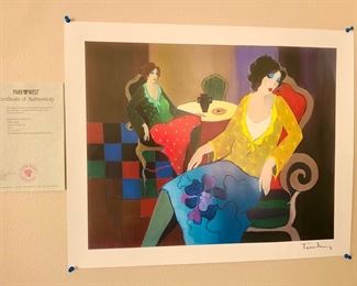 Little Round Table by Itzchak Tarkay with COA