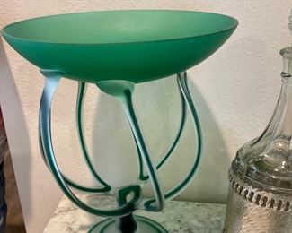 Jozefina Krosno Hand Blown Art Glass Octopus Dish