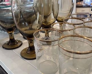 Smokey Goblets, Grapes Glasses