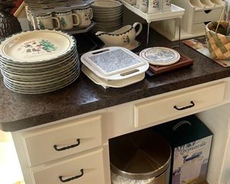 Stainless Trash Can, Large Lemonade/Water Dispenser 