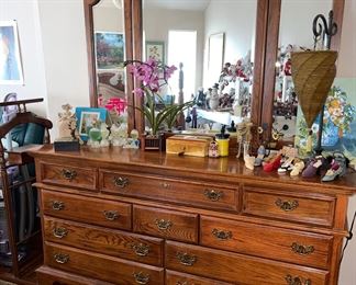 Solid Wood Dresser with Mirror
