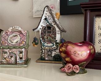 Blue Sky Tea Light Holders Houses