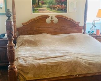 King Bed Solid Wood (mattress not for sale)