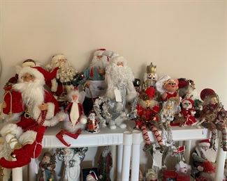 Huge selection of Christmas Santas, Elves