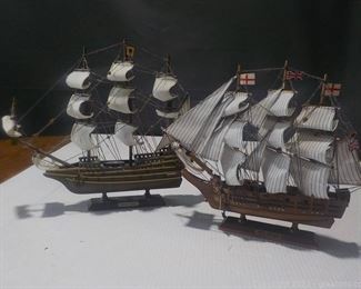 Pair of Models of Vintage Sailing Ships San Felipe and HMS Beagle