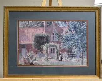 Unprenterotious Gardens Canvas Print by Gari Melchers