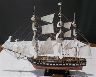 Well Done Wooden Model of the USS Constitution