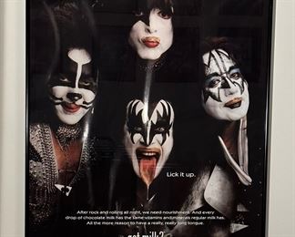 KISS Original 4 “Got Milk?” Framed Poster