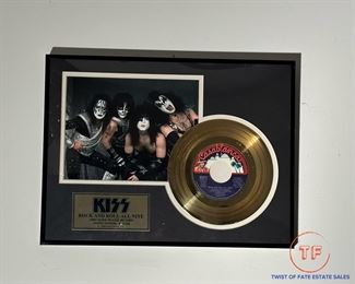 KISS "Rock and Roll All Nite" Limited Edition 24KT Gold Plated Record