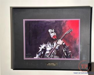 GENE SIMMONS "No Beast So Fierce" Limited Edition Bailey Art Framed Print (312/1000)