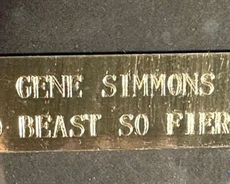 GENE SIMMONS "No Beast So Fierce" Limited Edition Bailey Art Framed Print (312/1000)