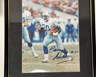 BARRY SANDERS Signed Photo with COA