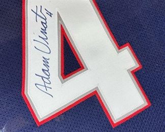 ADAM VINATIERI Signed and Framed Patriots Jersey