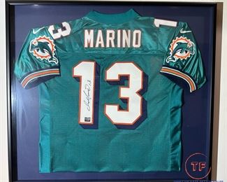 DAN MARINO Signed and Framed NFL Jersey