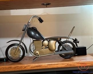 Motorcycle Metal Art Sculpture