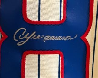 ANDRE DAWSON Signed Chicago Cubs Jersey with HOF 2010 Inscription